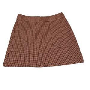 A New Day XS Red Plaid Mini Skirt With Pockets